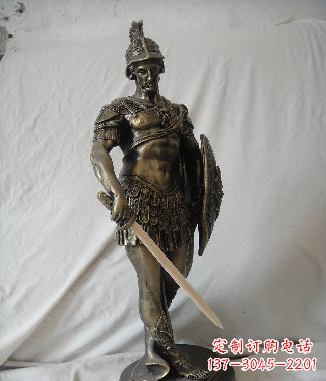 长春古罗马风格的玻璃钢战士雕塑