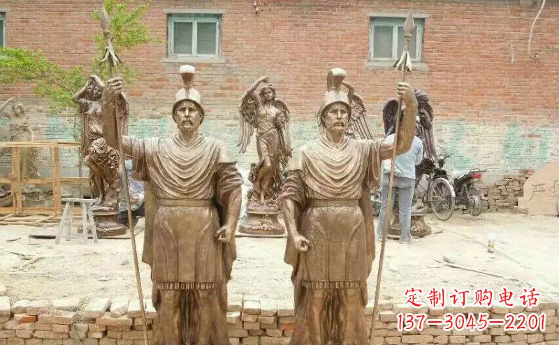 长春古罗马风情,精致雕刻的“战士雕塑”