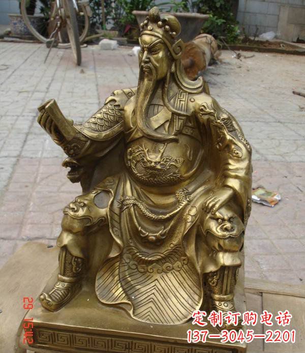 长春关公看书铸铜关二爷铜雕