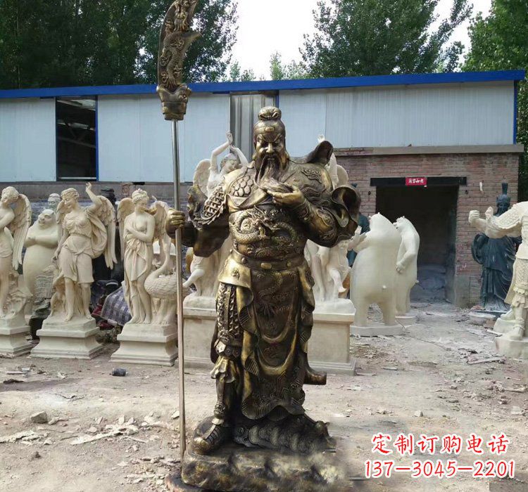 长春关公庙铜雕关公