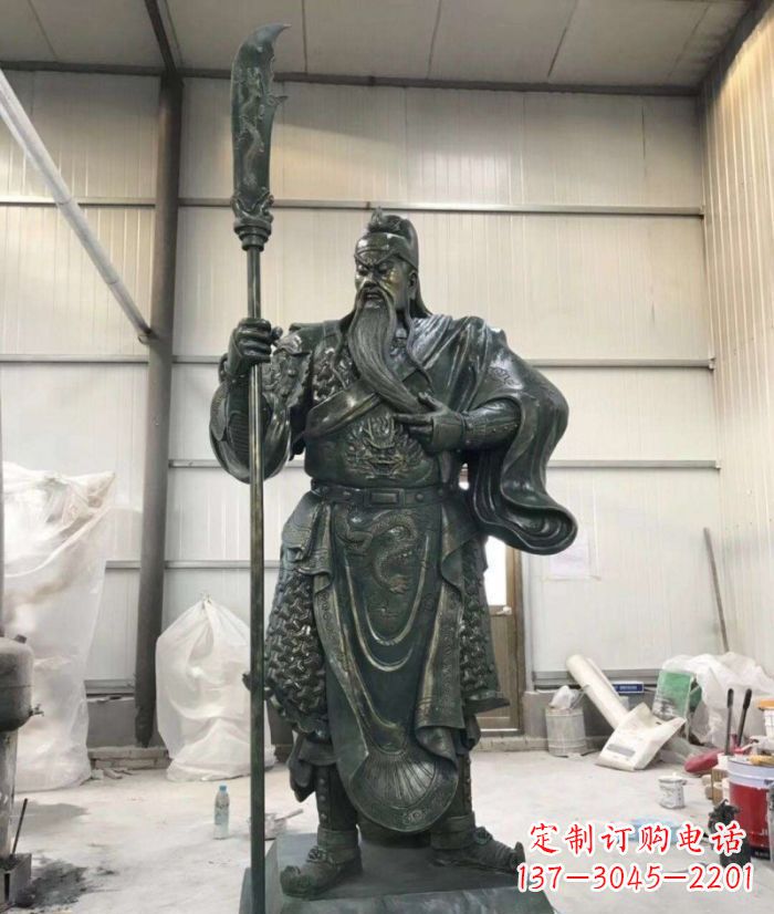 长春关公人物铜雕 (2)