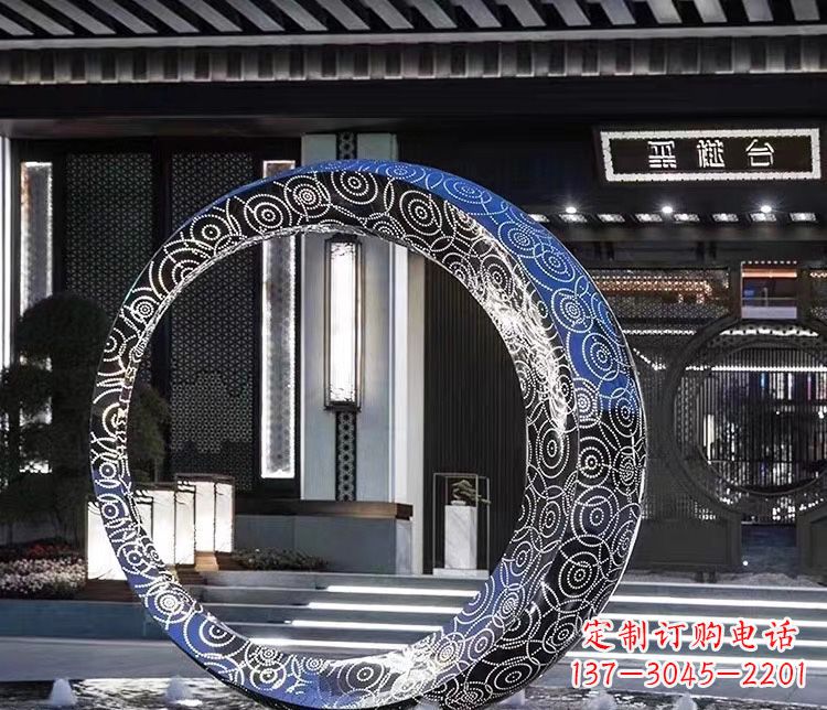 长春精致圆环喷泉雕塑陪伴你的绿色城市