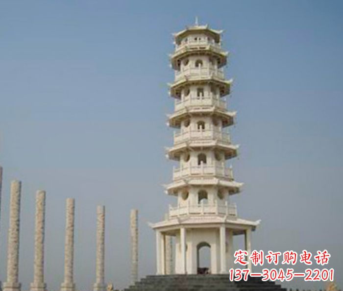 长春广场景观多层宝塔石雕 (2)