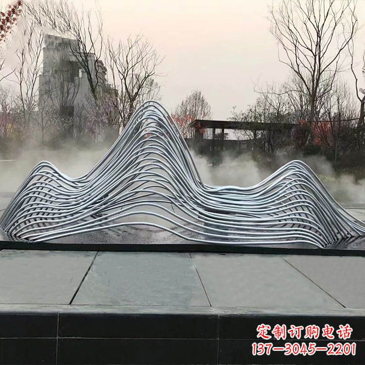 长春专业定制不锈钢假山雕塑