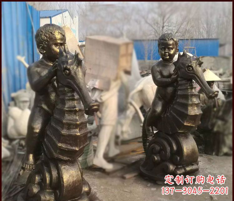 长春海马公园铜马雕塑-专业定制,艺术精致