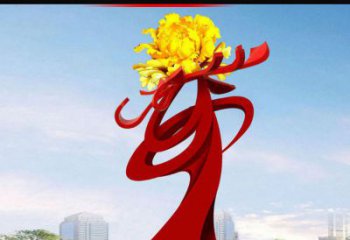 长春欣赏静谧的雕塑之美：不锈钢牡丹花雕塑