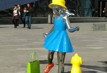 长春中领雕塑：极致的不锈钢小女孩雕塑