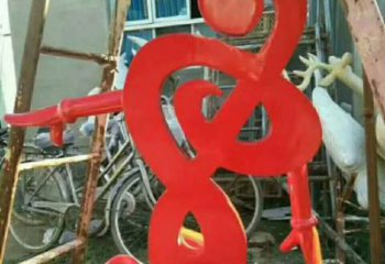 长春中领雕塑-不锈钢音符抽象雕塑