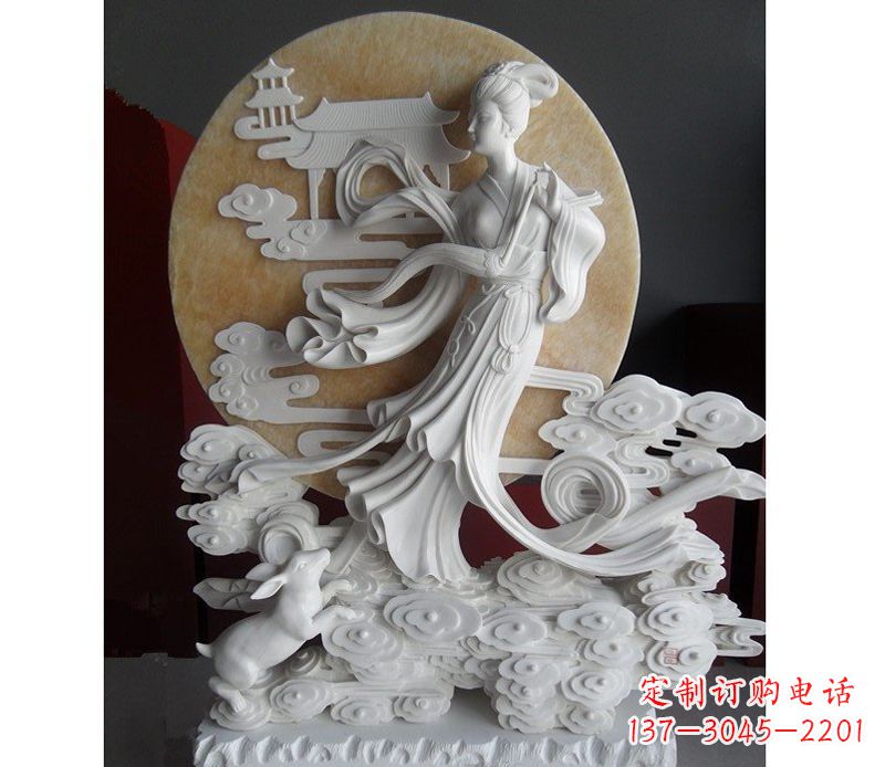 长春汉白玉嫦娥雕塑