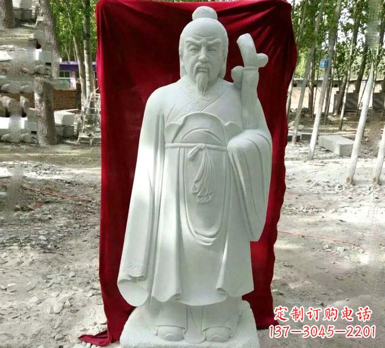 长春汉白玉古代名医华佗雕塑