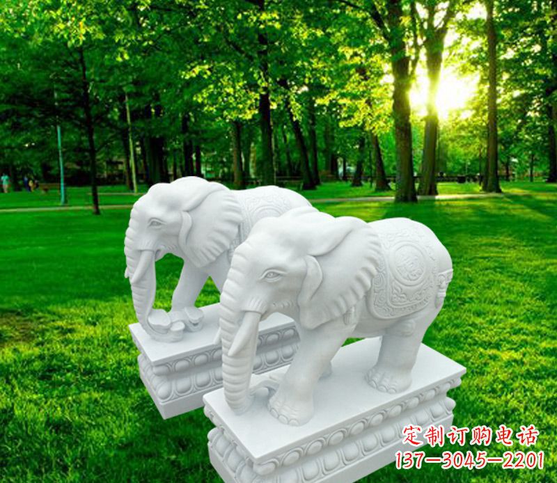 长春山水万古传统招财大象雕塑