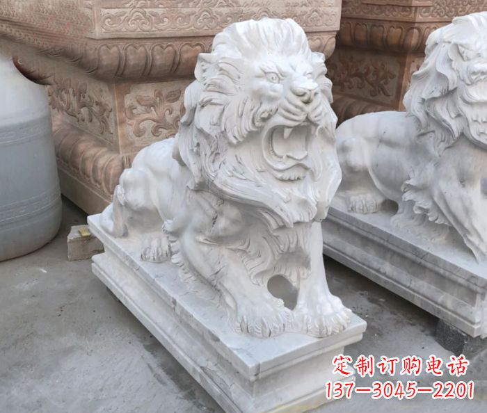 长春西洋狮子雕塑,装点家门口