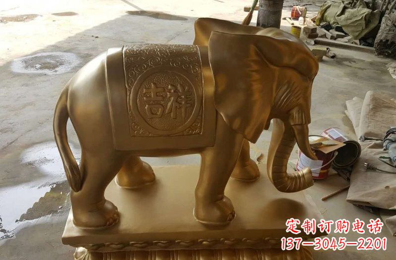 长春湖南玻璃钢仿铜大象雕塑,为您展示艺术之美