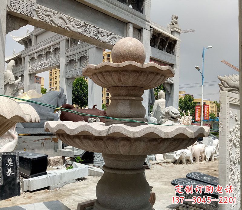 长春户外多层喷泉石雕 (4)