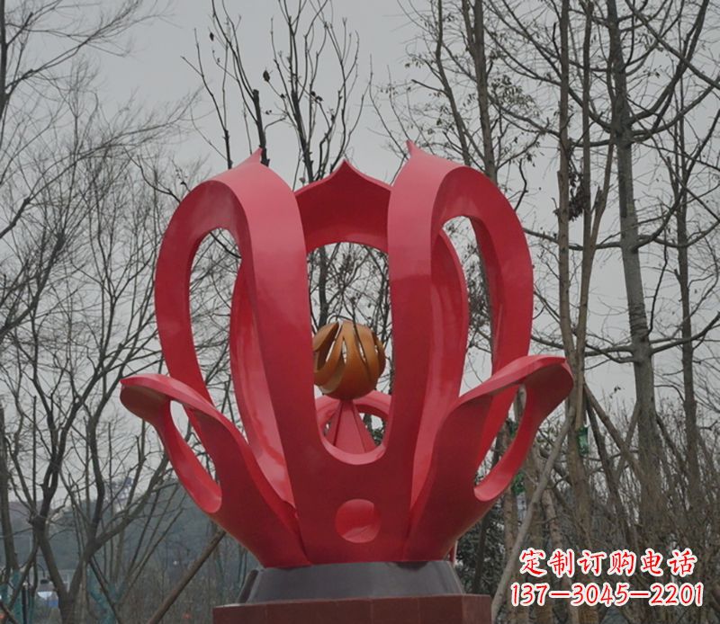 长春巧夺天工的紫荆花雕塑