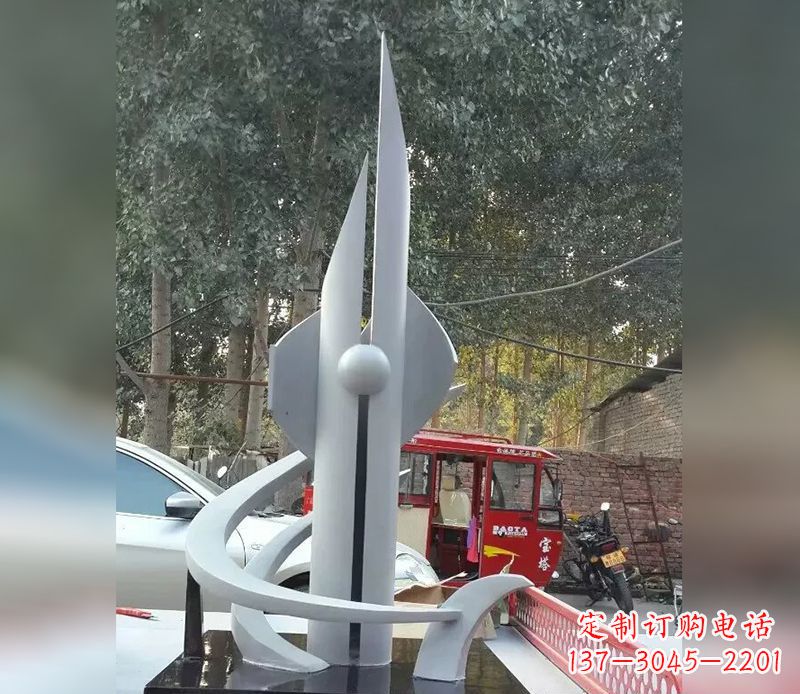 长春火箭剪纸雕塑不锈钢