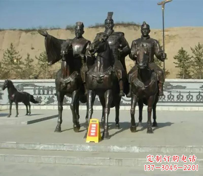 长春将军骑马广场景观铜雕