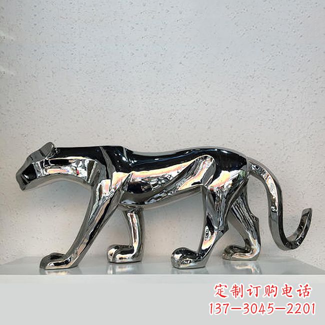 长春杰出的不锈钢金钱豹雕塑