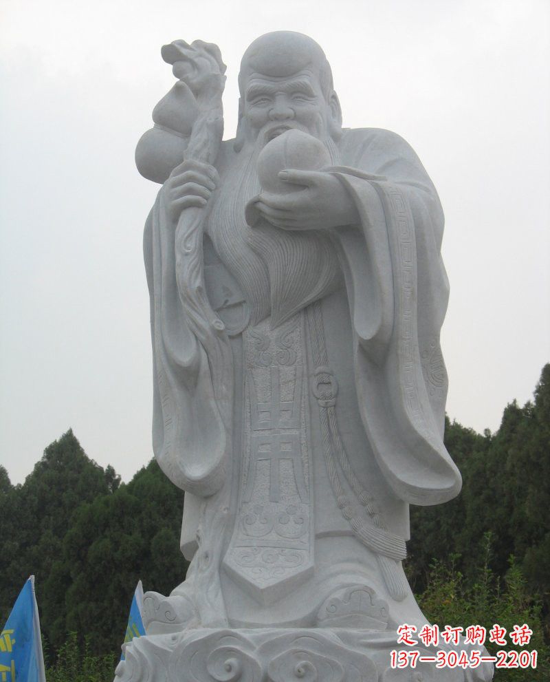 长春大理石老寿星雕塑,重现传统文化的美好