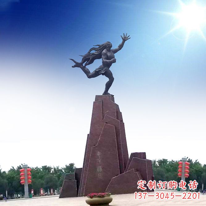 长春景区广场夸父逐日雕塑