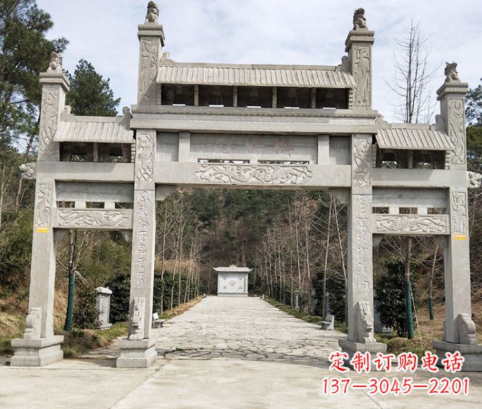 长春中领雕塑定制牌坊石雕