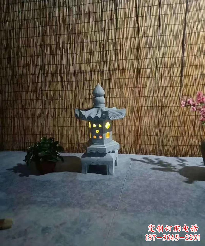 长春酒店石灯雕塑