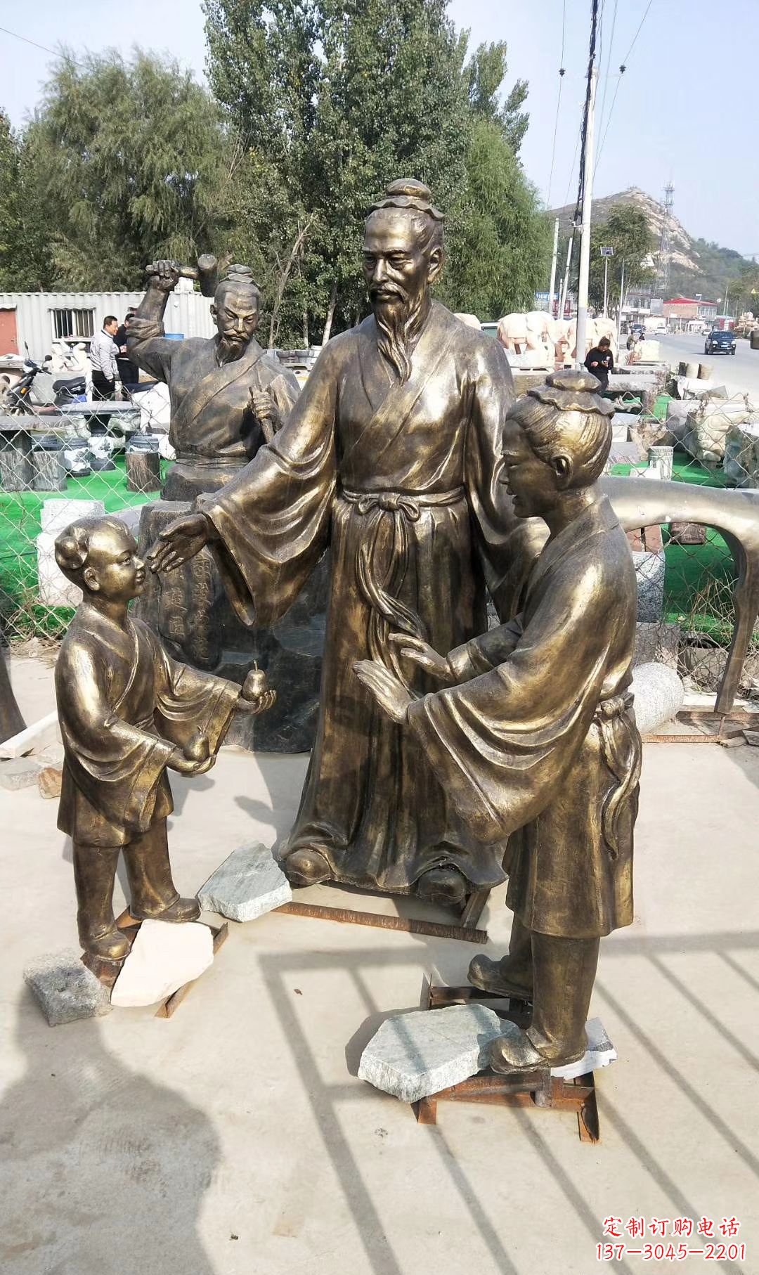 长春孔融让梨人物雕塑