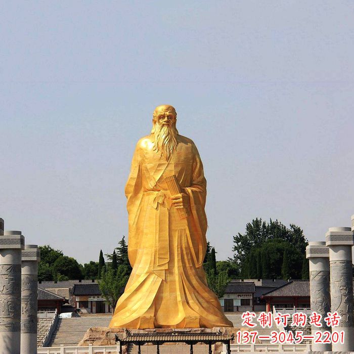 长春经典人物老子雕像,表达真情
