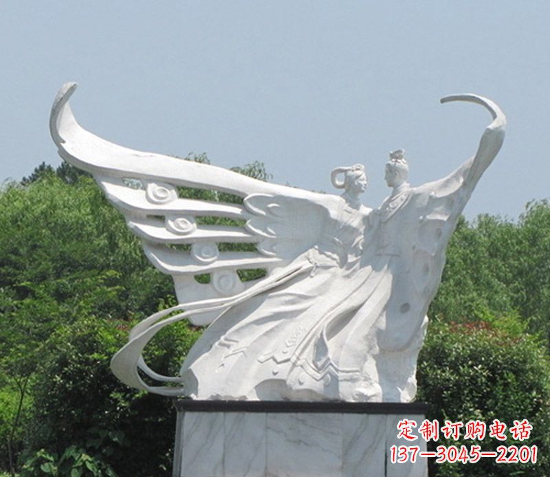 长春中领雕塑定制经典梁山伯与祝英台雕塑
