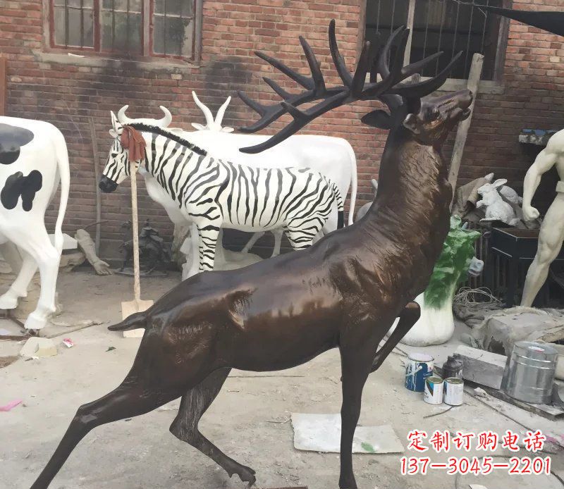 长春羚羊公园动物铜雕,欣赏自然之美