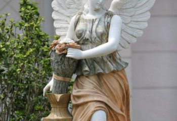长春精致高雅的汉白玉天使雕塑