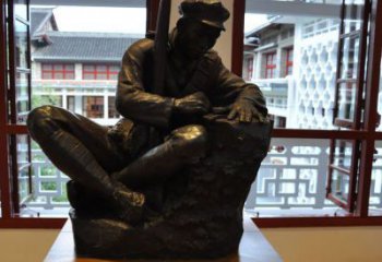 长春铜雕红军战士纪念雕塑，烈士镌刻永恒记忆