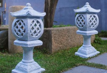 长春花岗岩石灯笼雕塑——点缀家园，照亮晚宴