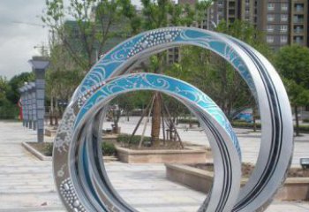 长春铸造精良的不锈钢圆环雕塑