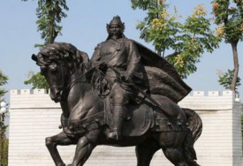 长春将军骑马古代人物铜雕
