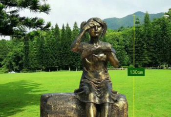 长春精美的女孩铜雕塑，展现活力与青春