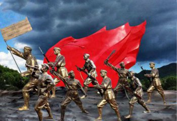 长春纪念伟大革命先烈的红军雕塑