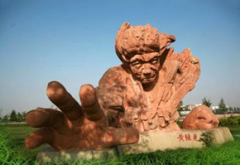 长春中领雕塑-为抗战英雄黄继光献礼的石雕景观雕塑