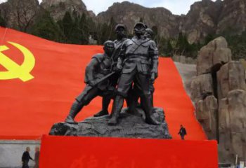 长春狼牙山五壮士烈士铜雕，永载革命先烈光辉