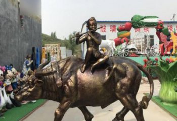 长春中领雕塑的古典韵味牧童铜雕是一件绝美的雕…