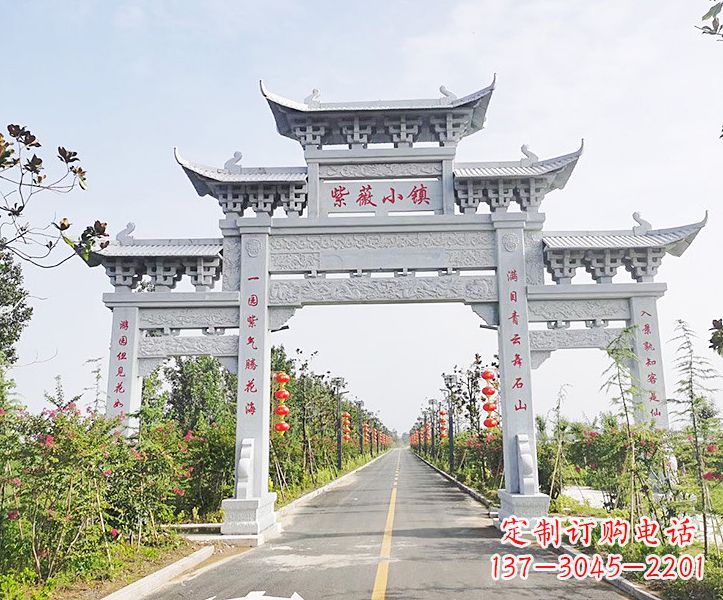 长春青石牌坊雕塑,定制精美而高品质