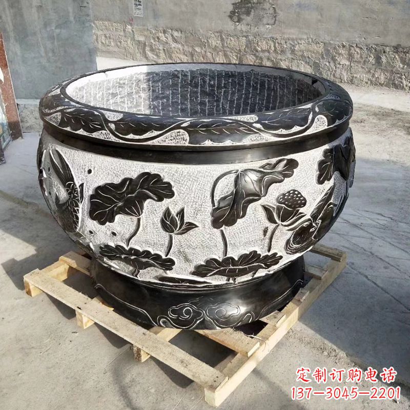 长春青石仿古水缸