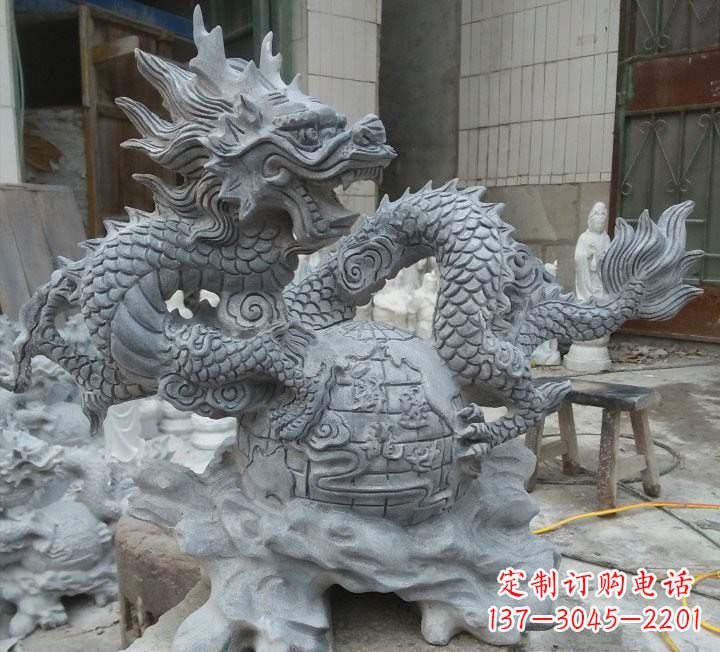 长春传统文化的艺术品——青石龙雕塑