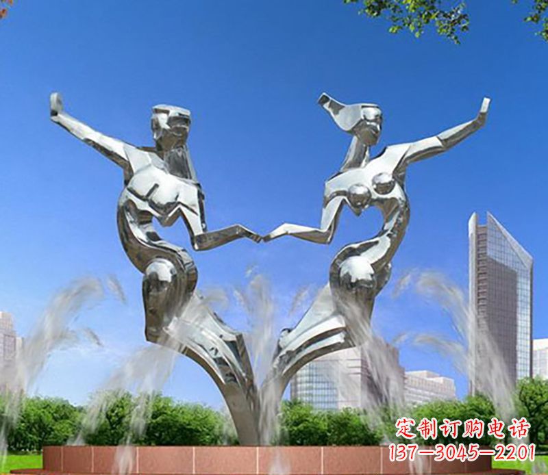 长春情侣跳舞不锈钢抽象人物