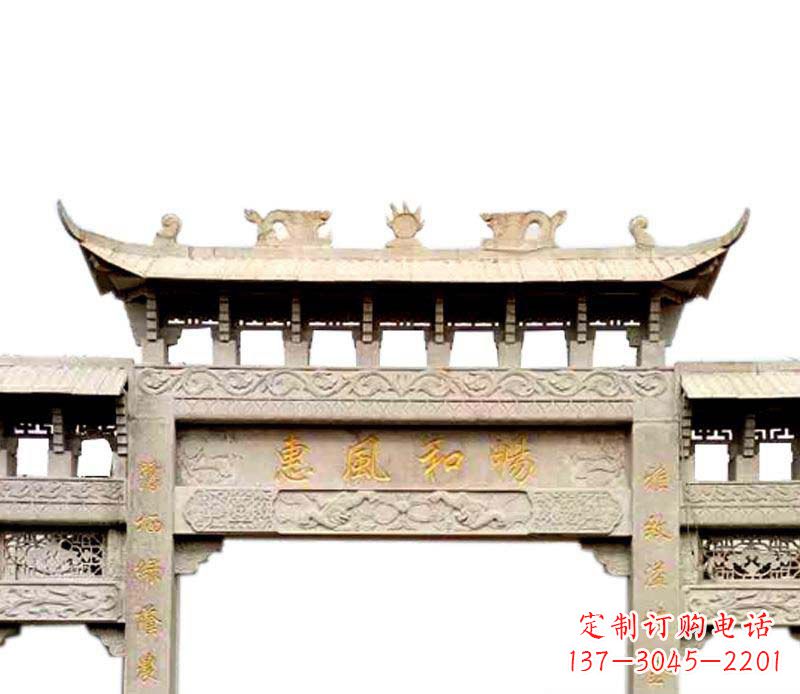 长春牌坊石雕–传承传统文化,给空间增色彩