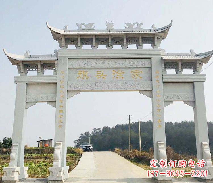 长春三门牌坊石雕——精美雕塑，缔造传承