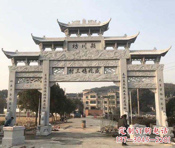 长春特色大理石牌坊雕塑