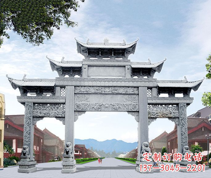 长春高品质牌坊石雕,为您量身定制