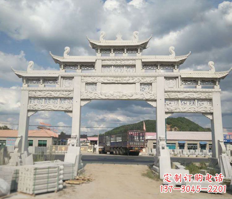 长春精美大理石牌坊石雕——给您的家园增添优雅气质
