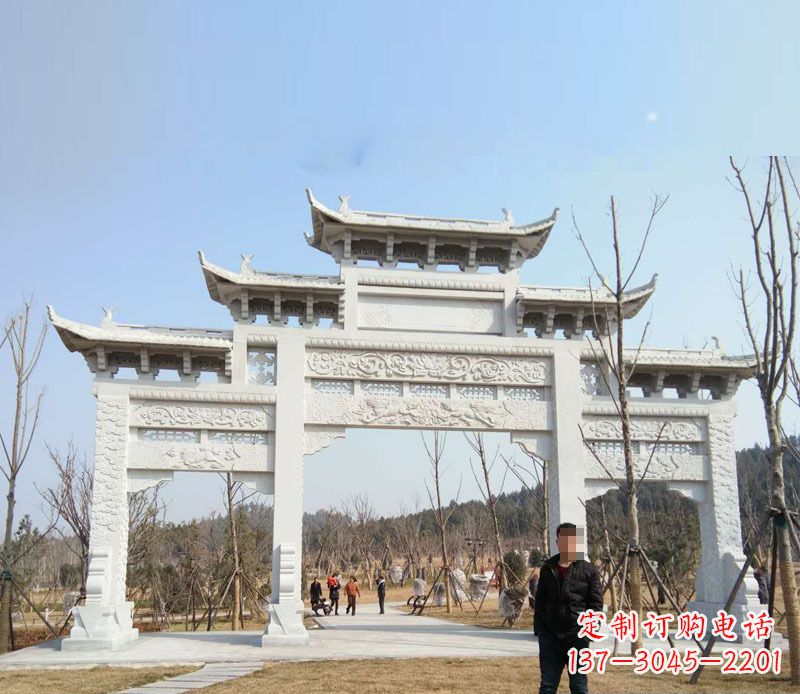 长春中领雕塑-牌坊石雕精美无比